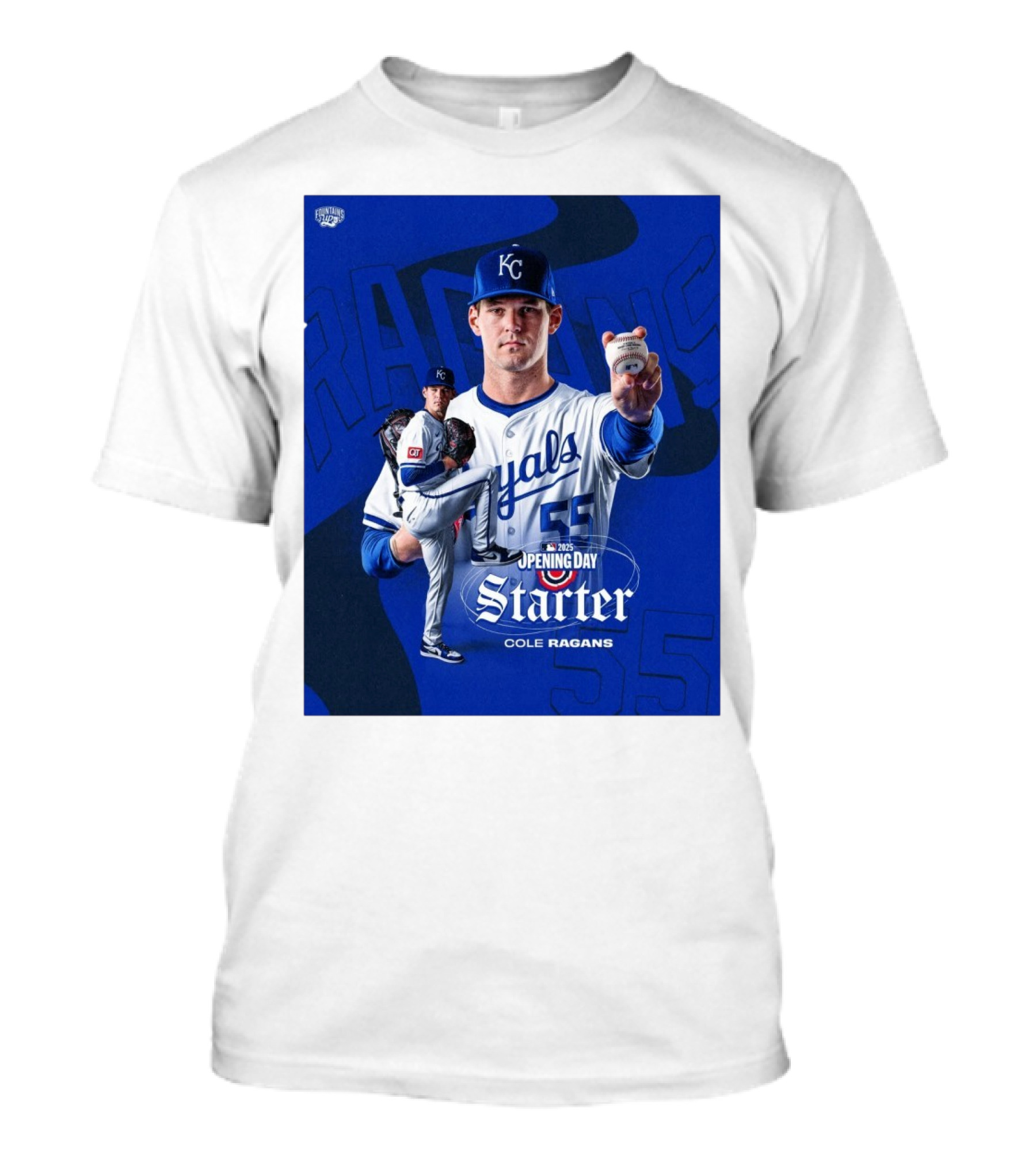 Kansas City Royals Baseball Cole Ragans MLB 2025 Opening Day Starter T-Shirt