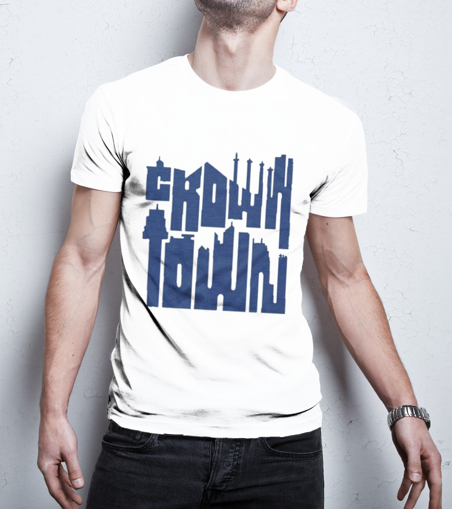 Kansas City Royals Crown Town Skyline Text Art T-Shirt