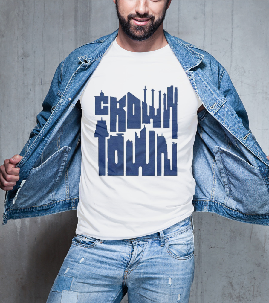 Kansas City Royals Crown Town Skyline Text Art T-Shirt