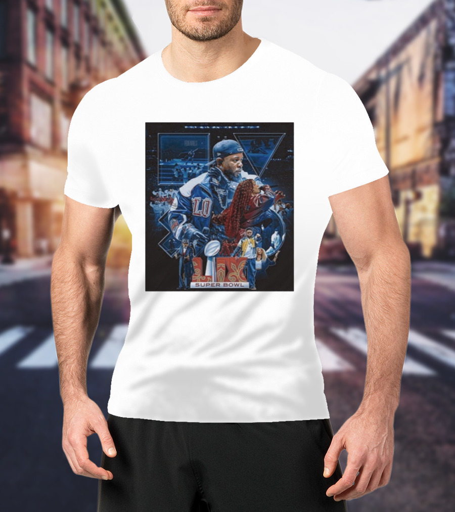 Kendrick Lamar SZA Super Bowl LIX 2025 Performance Collage T-Shirt