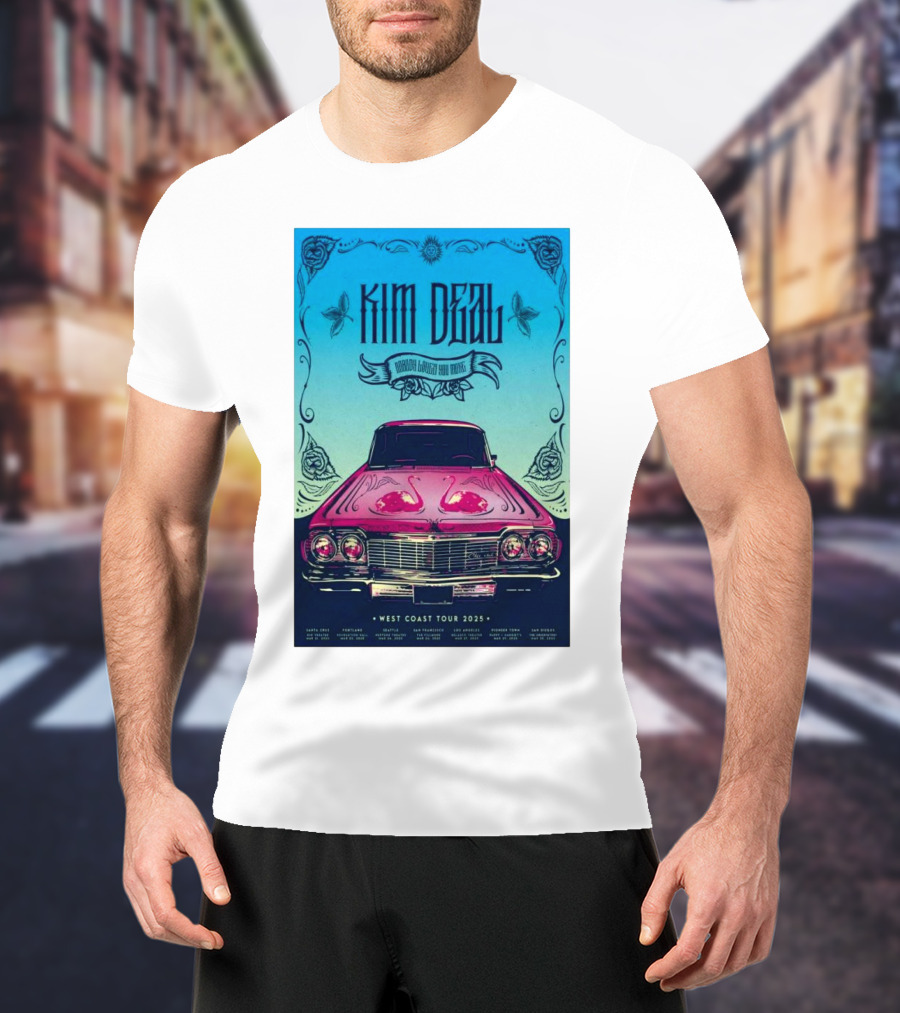 Kim Deal West Coast Tour 2025 Fillmore San Francisco March 26 Car Design T-Shirt