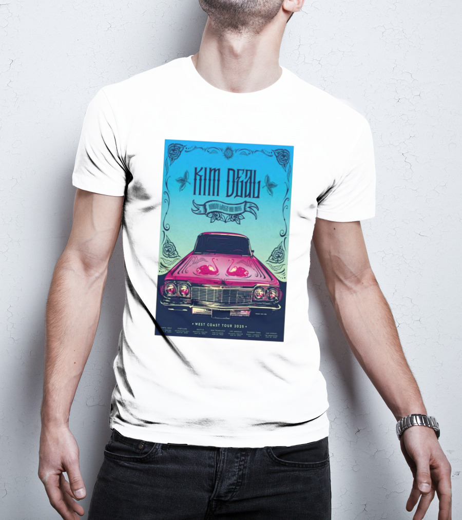 Kim Deal West Coast Tour 2025 Fillmore San Francisco March 26 Car Design T-Shirt
