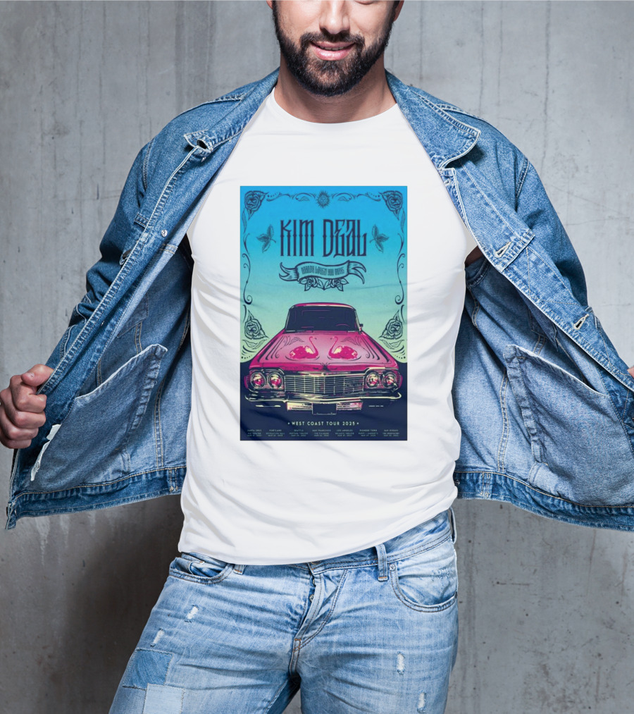 Kim Deal West Coast Tour 2025 Fillmore San Francisco March 26 Car Design T-Shirt