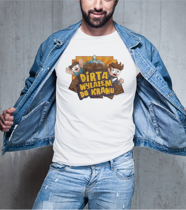 Koszulka Dirta Wylalem Do Kranu Zabawny Motyw Bloki Kreskówkowe T-Shirt