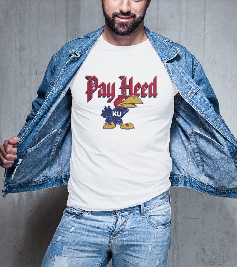 KU Pay Heed Jayhawk Vintage Style T-Shirt