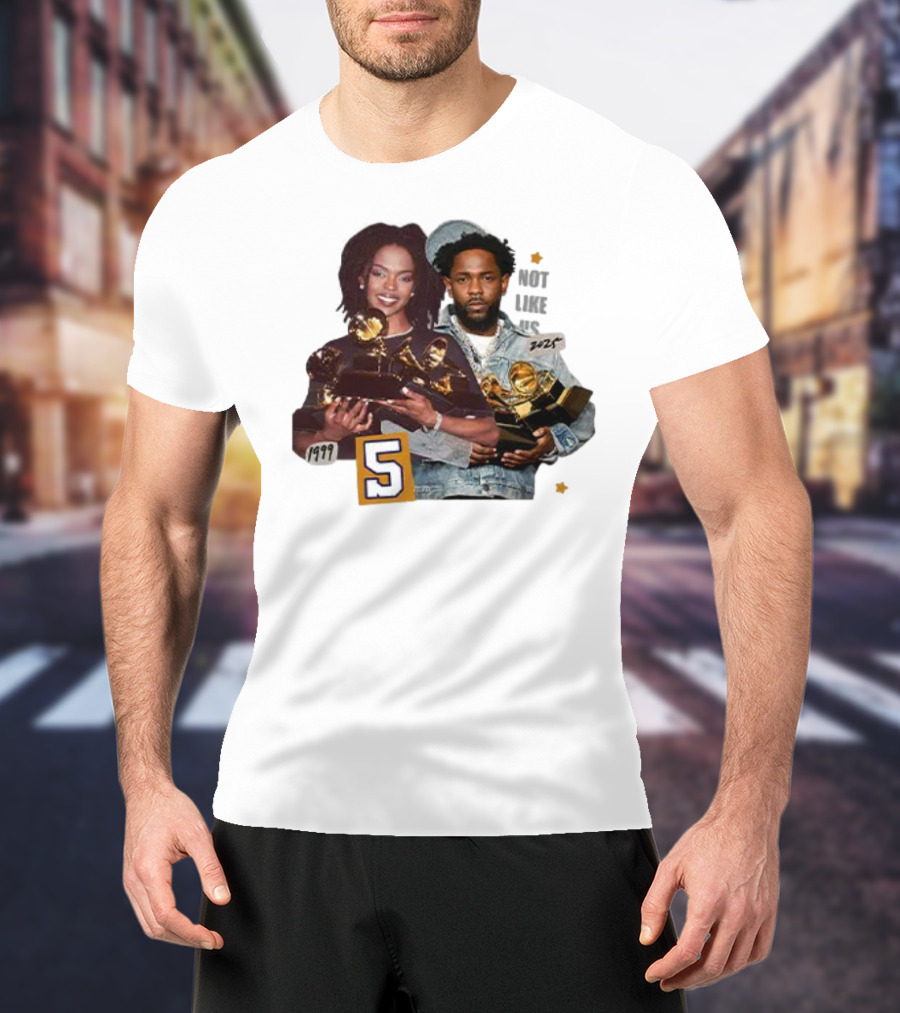Lauryn Hill Kendrick Lamar Grammy Winners 1999 2023 Vintage Style Collaboration T-Shirt