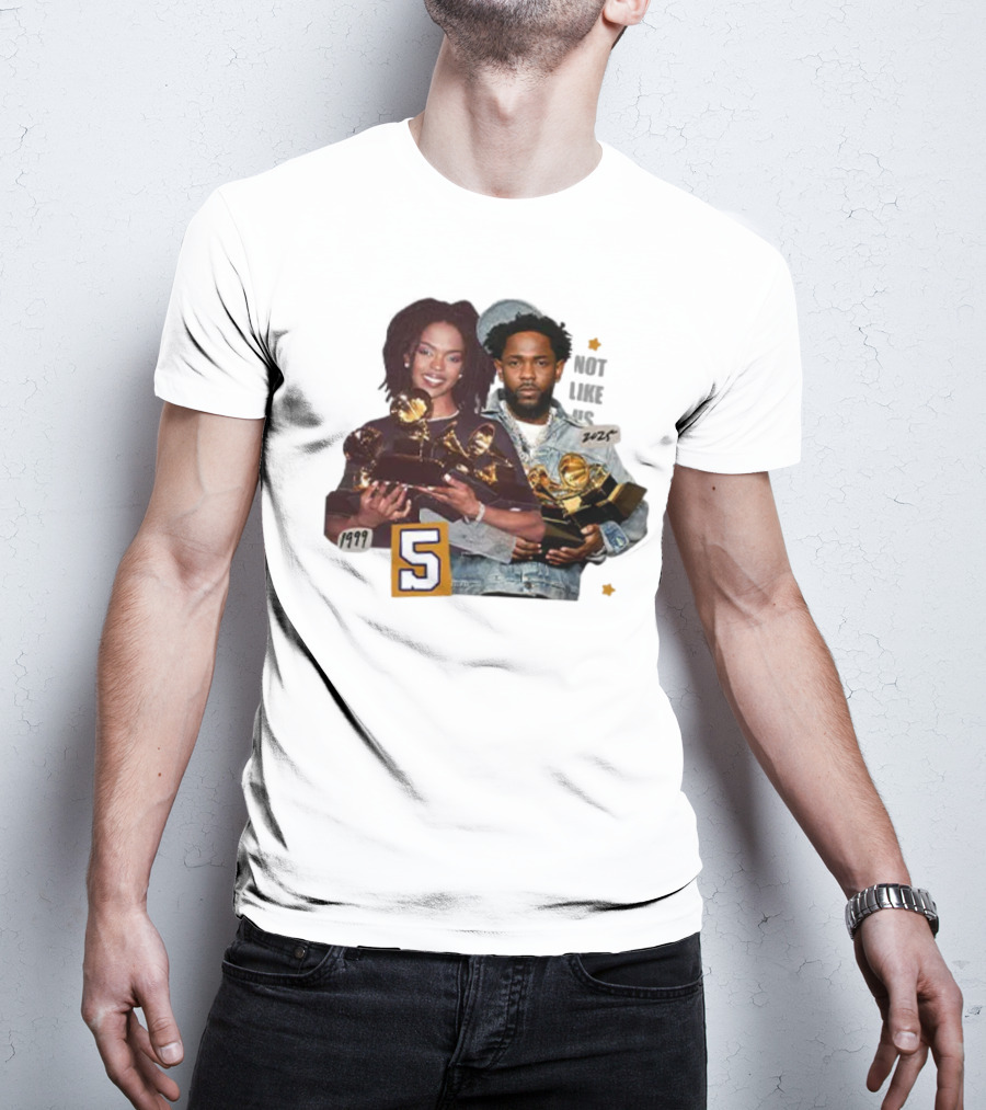 Lauryn Hill Kendrick Lamar Grammy Winners 1999 2023 Vintage Style Collaboration T-Shirt