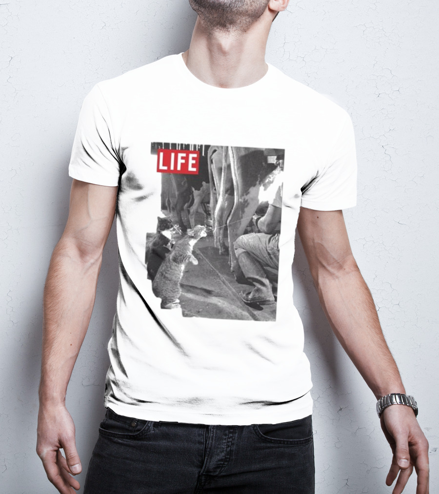 Life Magazine Cats Enjoying Fresh Milk T-Shirt