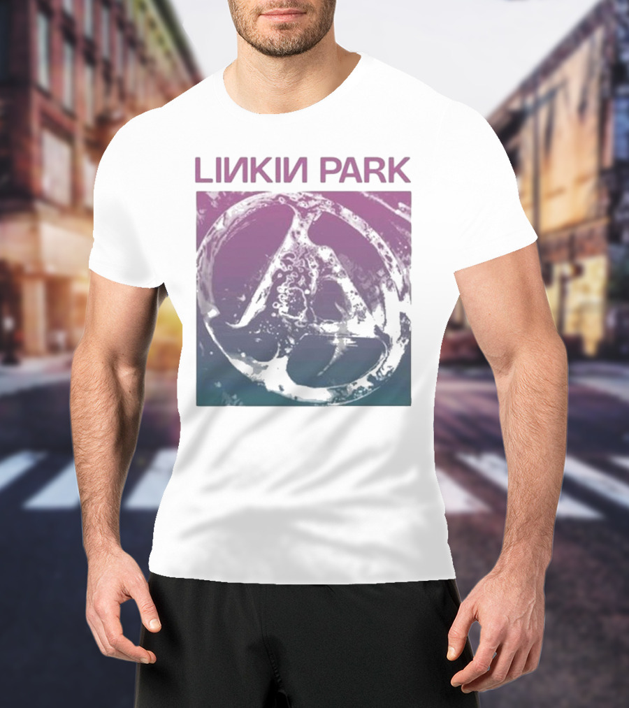 Linkin Park Gradient Circle Symbol Fz Deluxe Drop Shoulder T-Shirt