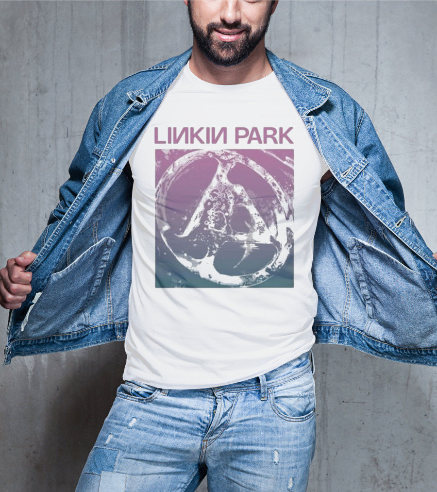 Linkin Park Gradient Circle Symbol Fz Deluxe Drop Shoulder T-Shirt