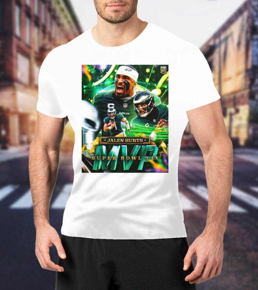 Jalen Hurts Super Bowl LIX MVP Philadelphia Eagles Fox NFL T-Shirt