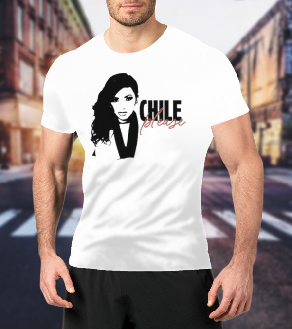 Jasmine Crockett Chile Please Silhouette Textured Portrait T-Shirt