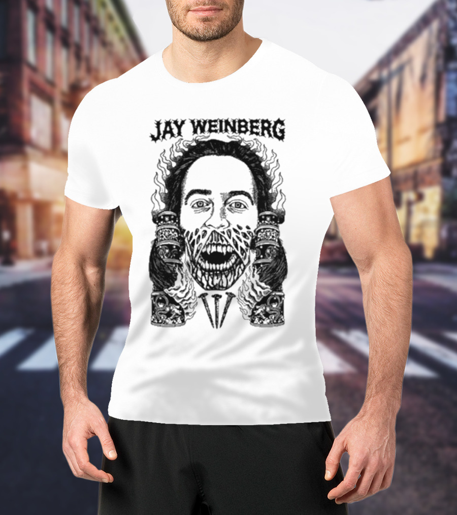 JW X Death Traitors Collab Masked Face And Skeletal Hands T-Shirt