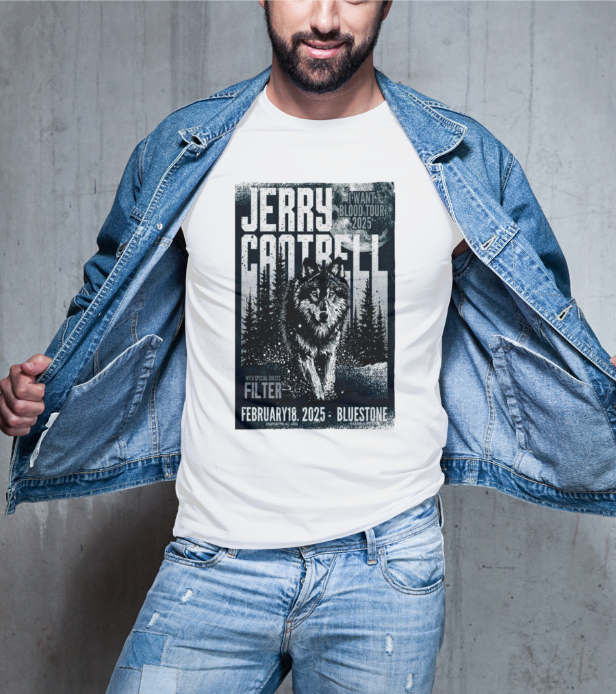 Jerry Cantrell I Want Blood Tour 2025 Columbus The Bluestone February 18 With Filter T-Shirt