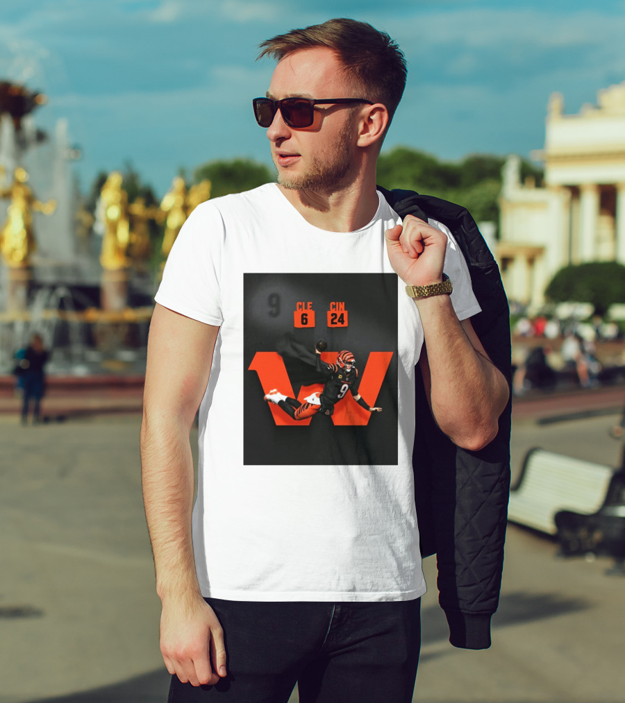 Joe Burrow Cincinnati Bengals Victory Over Cleveland Browns 6-24 Football T-Shirt