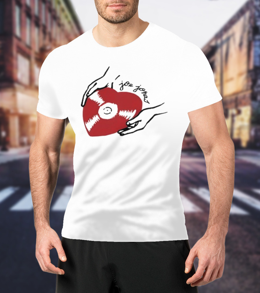 Joe Jonas Vinyl Heart Record T-Shirt