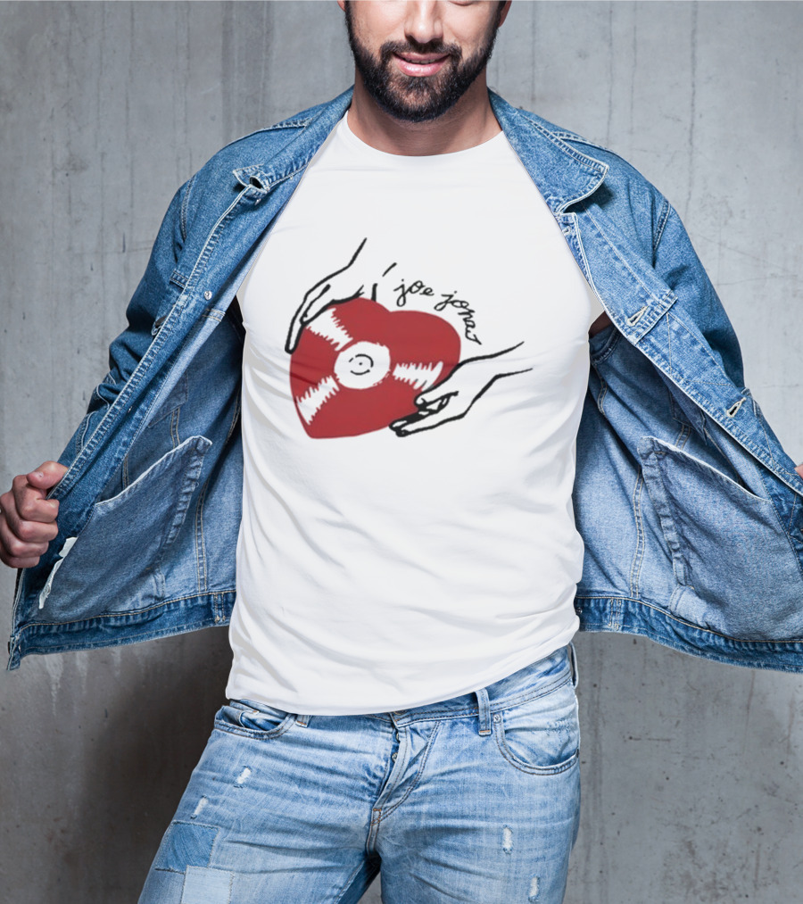 Joe Jonas Vinyl Heart Record T-Shirt