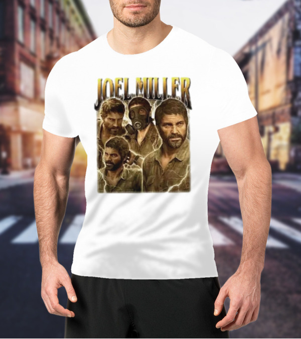 Joel Miller The Last Of Us Vintage Style Character Art T-Shirt
