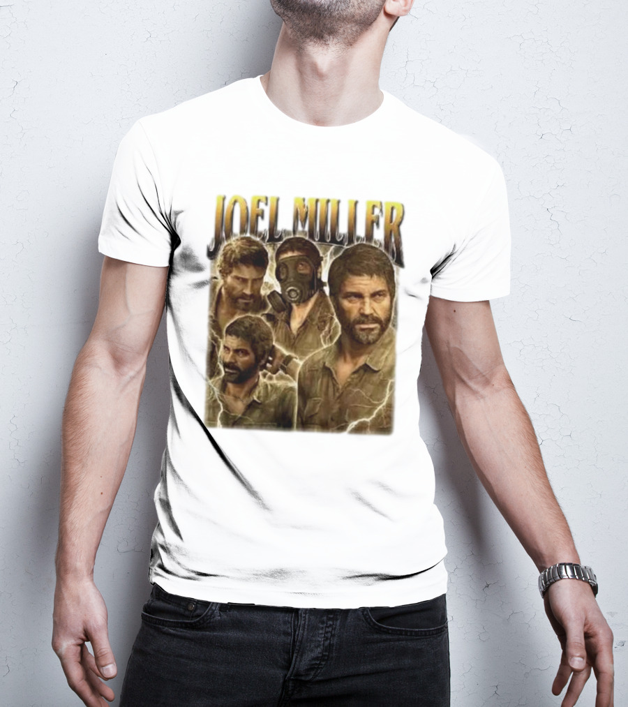 Joel Miller The Last Of Us Vintage Style Character Art T-Shirt