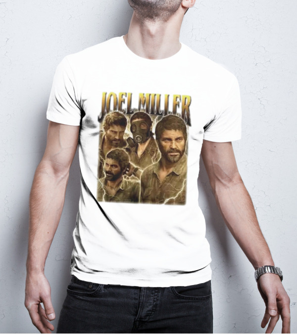 Joel Miller The Last Of Us Vintage Style Character Art T-Shirt