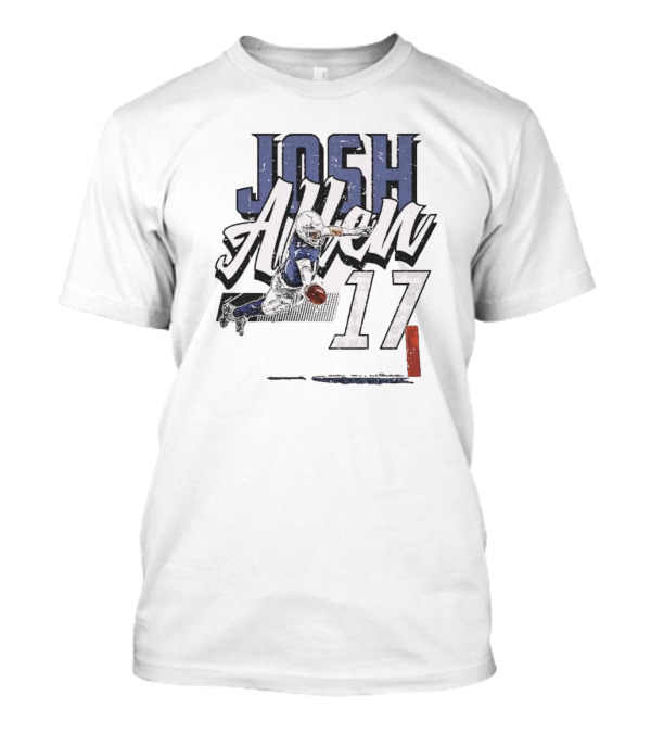 Josh Allen 17 Buffalo Bills Quarterback Dive T-Shirt