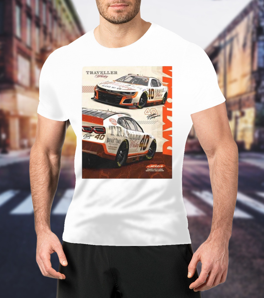 Traveller Tennessee Whiskey Blend No 40 JRM Daytona 500 Entry Justin Allgaier Diecast T-Shirt