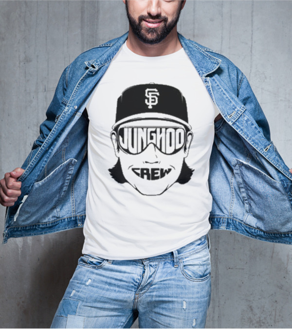 Jung Hoo Crew 2025 San Francisco Giants Baseball Cap And Sunglasses T-Shirt