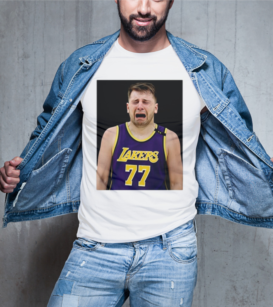 Luka Doncic Crying Lakers 77 Jersey 2025 T-Shirt