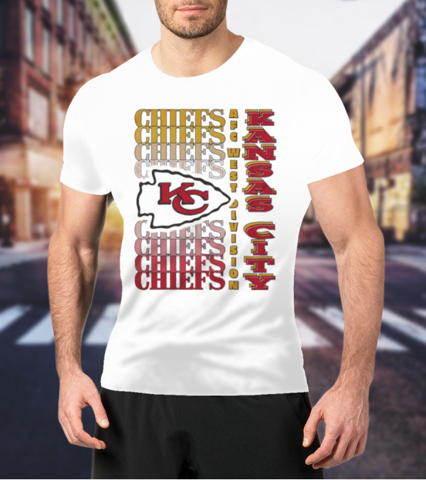 Kansas City Chiefs AFC West Division Kansas City Chiefs Logo KC Chiefs T-Shirt
