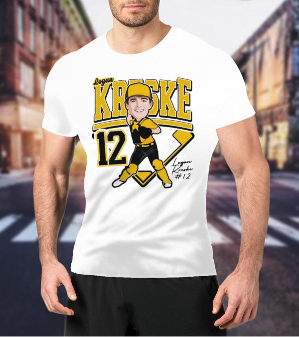 Logan Kreske Baseball 12 2025 Player Illustration T-Shirt