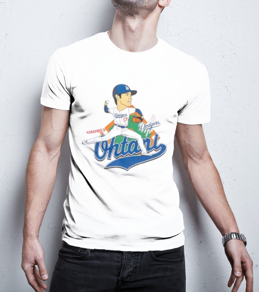 Los Angeles Dodgers Shohei Ohtani Cartoon Player Dodgers Ohtani T-Shirt