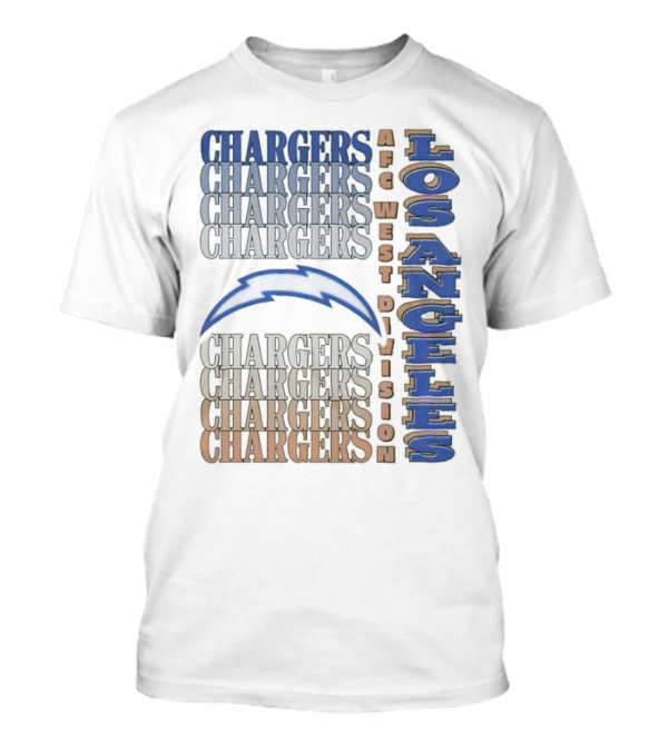 Los Angeles Chargers AFC West Division Chargers Bolt T-Shirt