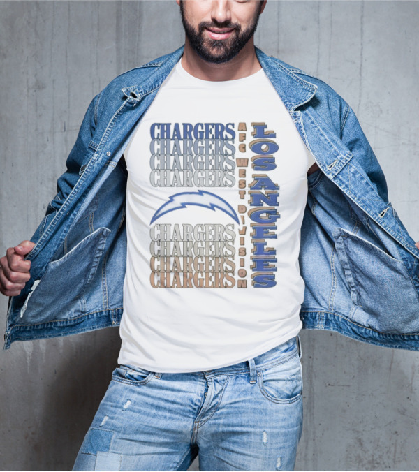 Los Angeles Chargers AFC West Division Chargers Bolt T-Shirt