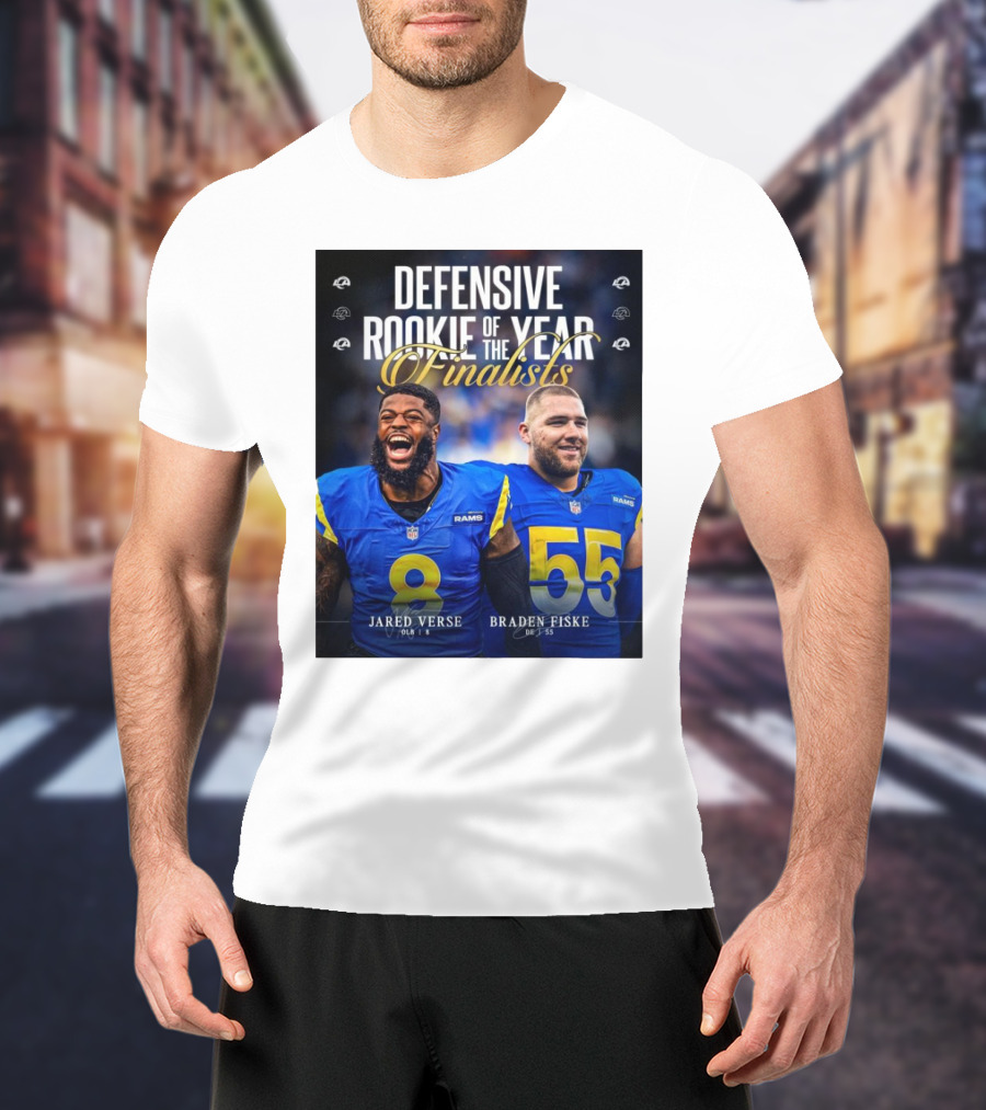 Los Angeles Rams Jared Verse Braden Fiske Defensive Rookie Of The Year Finalists 2024 T-Shirt