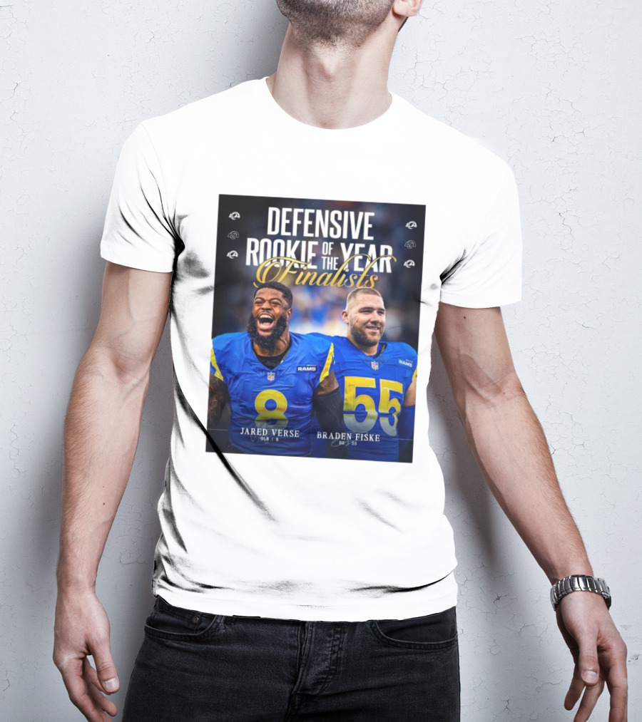Los Angeles Rams Jared Verse Braden Fiske Defensive Rookie Of The Year Finalists 2024 T-Shirt