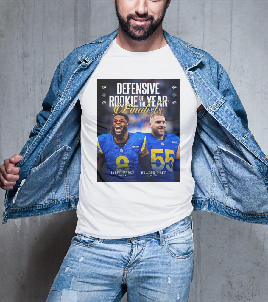 Los Angeles Rams Jared Verse Braden Fiske Defensive Rookie Of The Year Finalists 2024 T-Shirt
