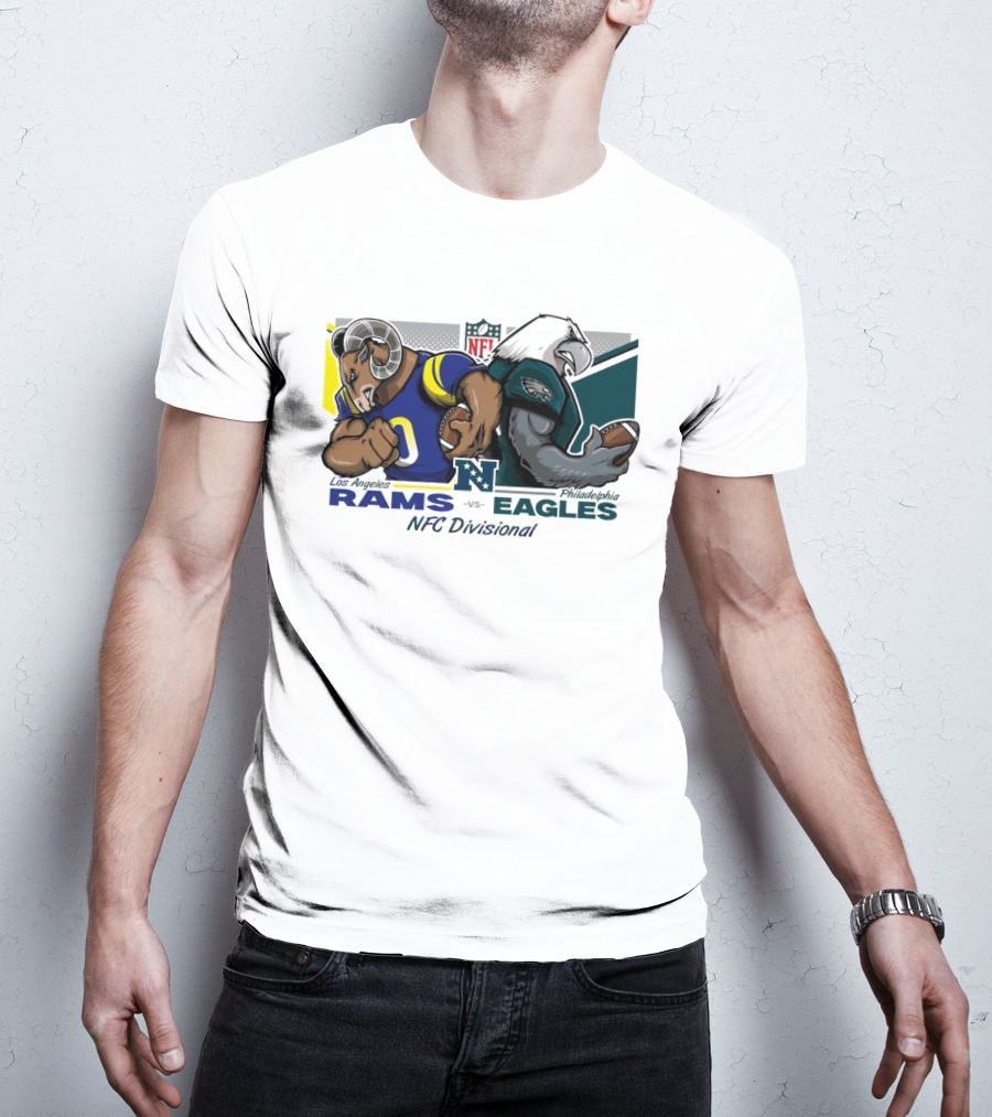 Los Angeles Rams Vs Philadelphia Eagles NFL NFC Divisional Matchup T-Shirt