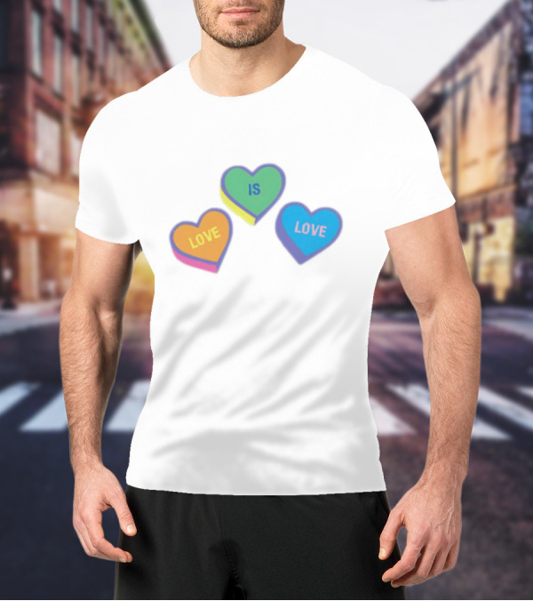 Love Is Love Colorful Hearts T-Shirt