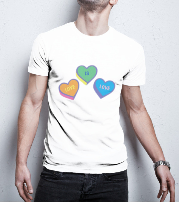 Love Is Love Colorful Hearts T-Shirt