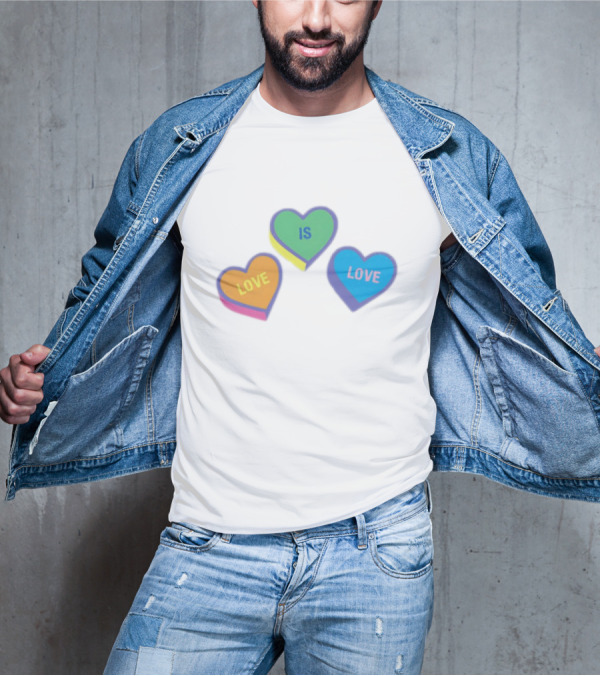 Love Is Love Colorful Hearts T-Shirt