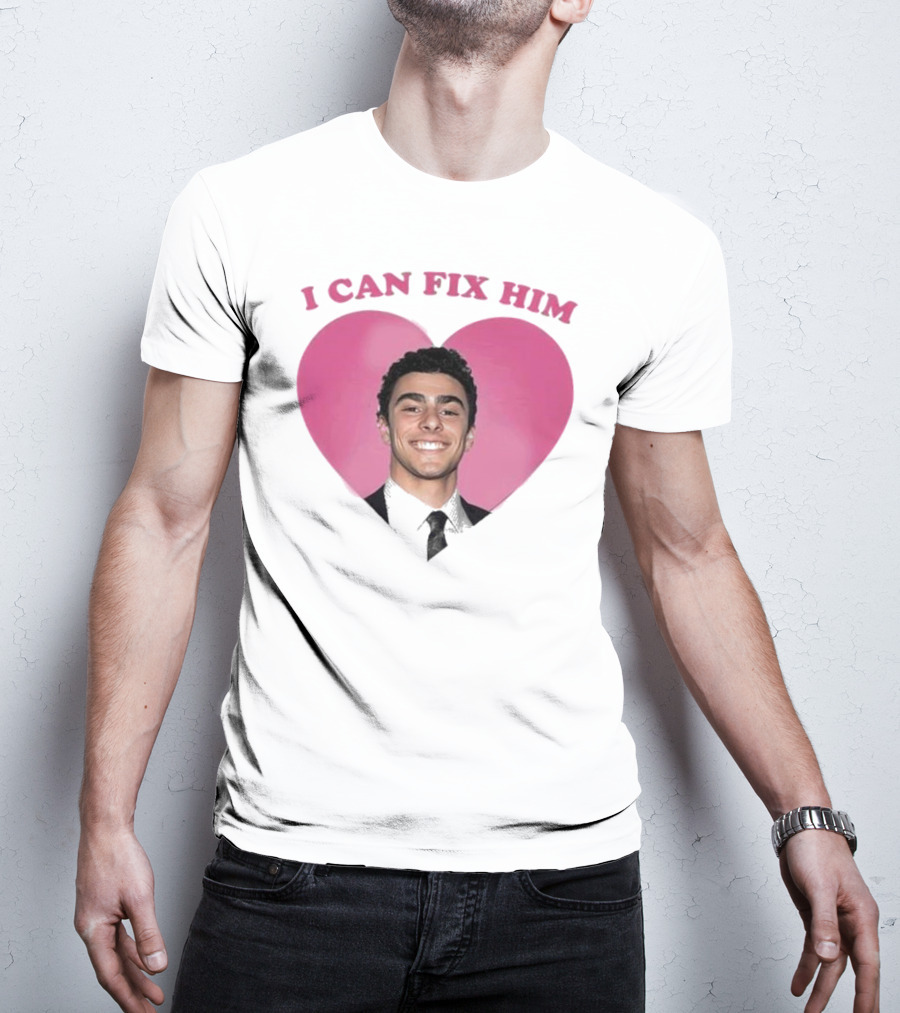 Luigi Mangione I Can Fix Him Pink Heart Background T-Shirt
