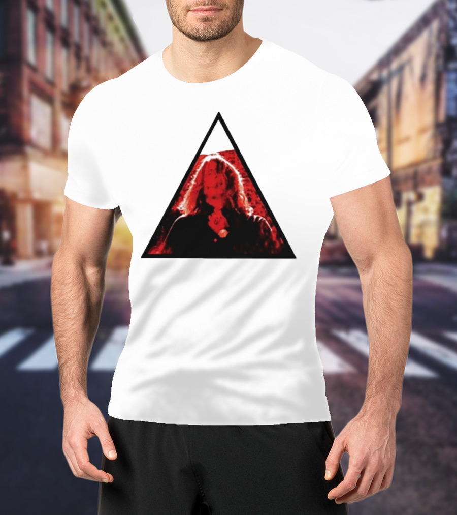 Manipulator 10 Year Anniversary Red Triangle Hair Face T-Shirt