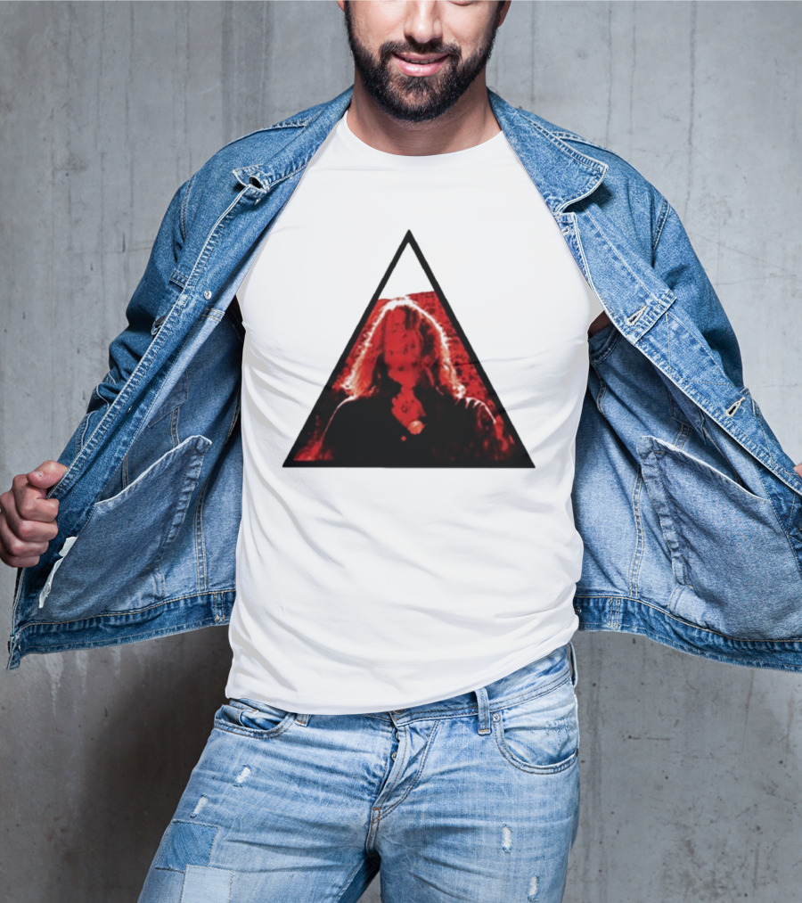 Manipulator 10 Year Anniversary Red Triangle Hair Face T-Shirt
