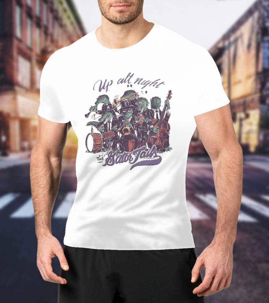 Up All Night With The Gator Jazz Band Mardi Gras T-Shirt