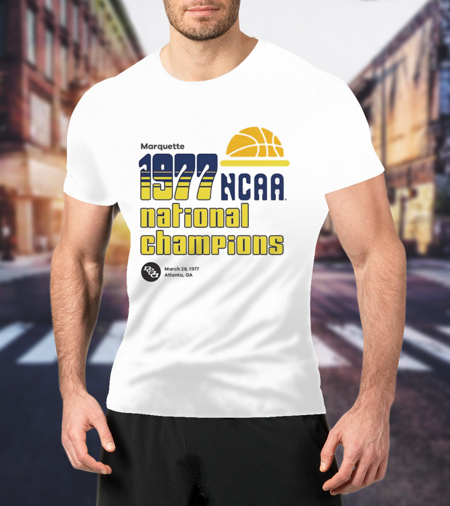 Marquette 1977 NCAA National Champions Basketball T-Shirt
