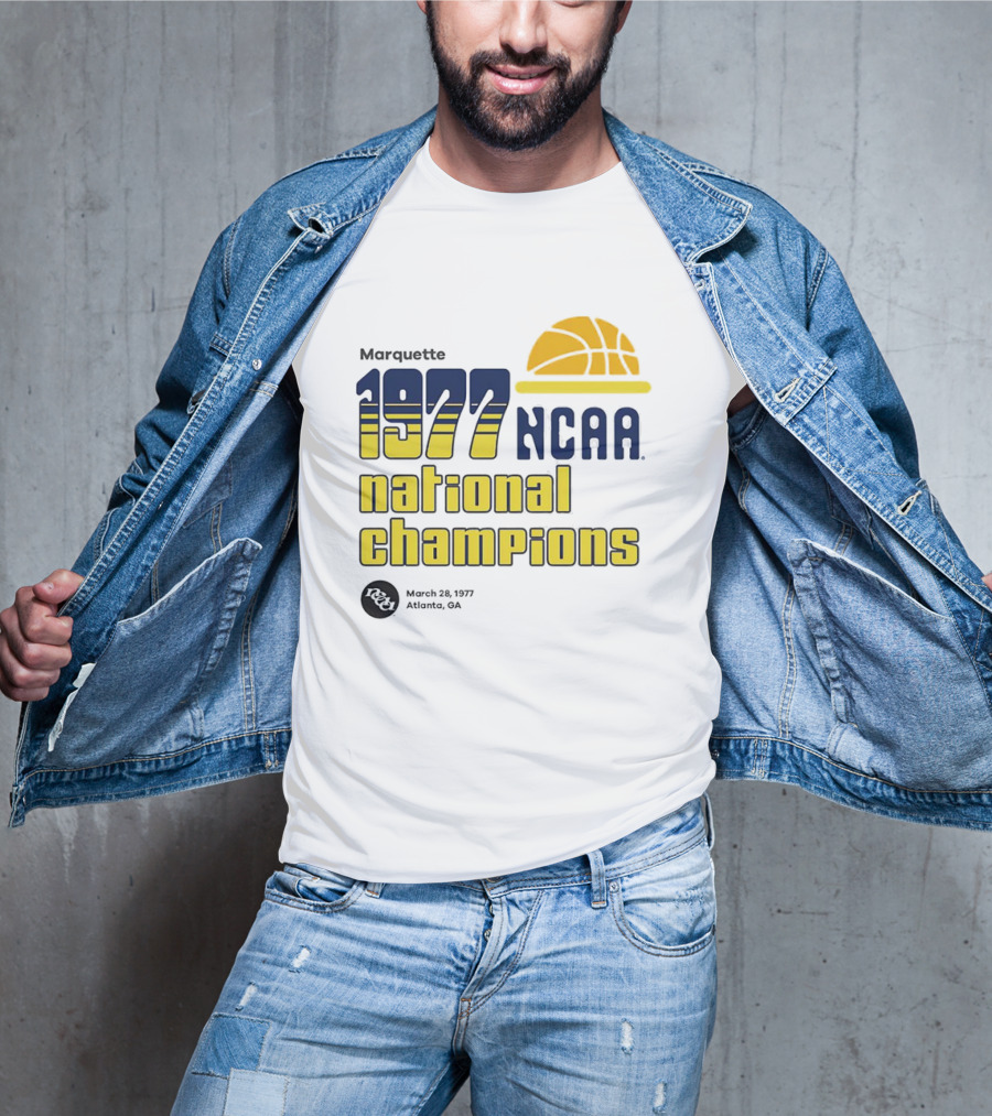 Marquette 1977 NCAA National Champions Basketball T-Shirt