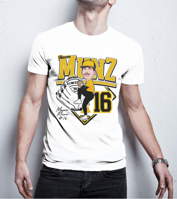 Mason Munz Baseball 2025 Player 16 Caricature T-Shirt