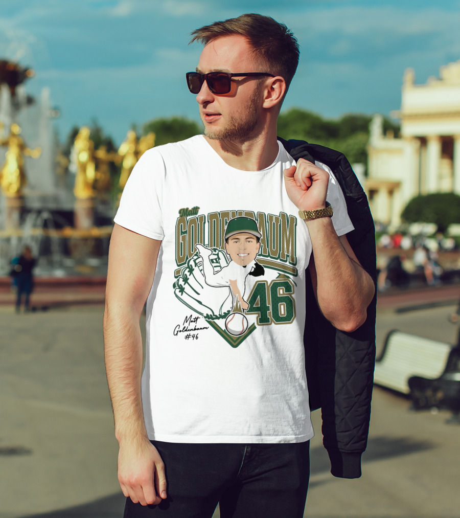 Matt Goldenbaum 46 Baseball Glove Illustration 2025 T-Shirt