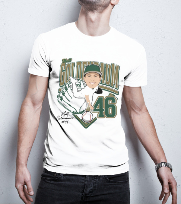 Matt Goldenbaum 46 Baseball Glove Illustration 2025 T-Shirt
