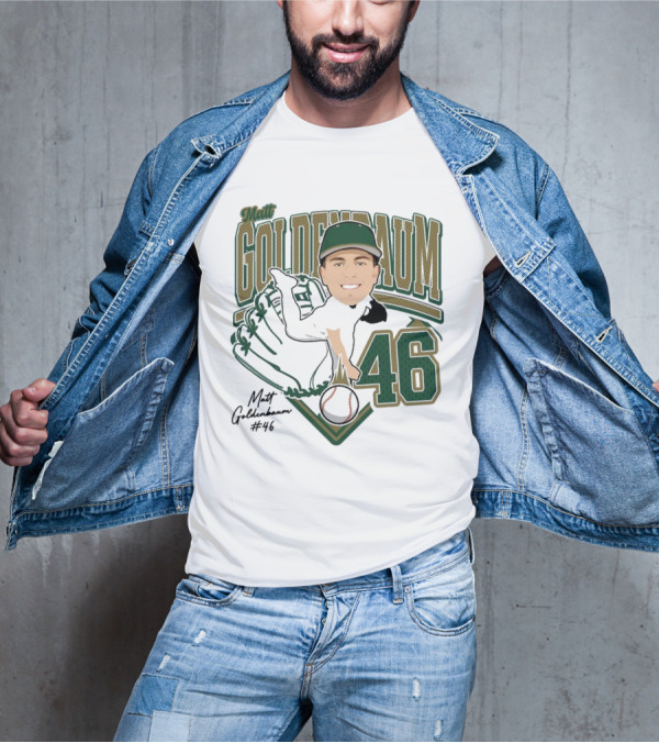 Matt Goldenbaum 46 Baseball Glove Illustration 2025 T-Shirt